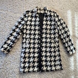H&M Black and White Blazer Coat